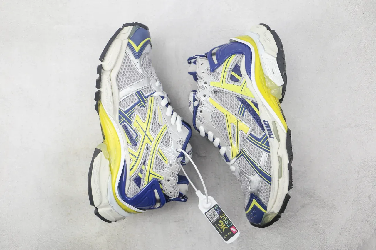 Balenciaga Runner White Blue Yellow Chunky Sneakers 2