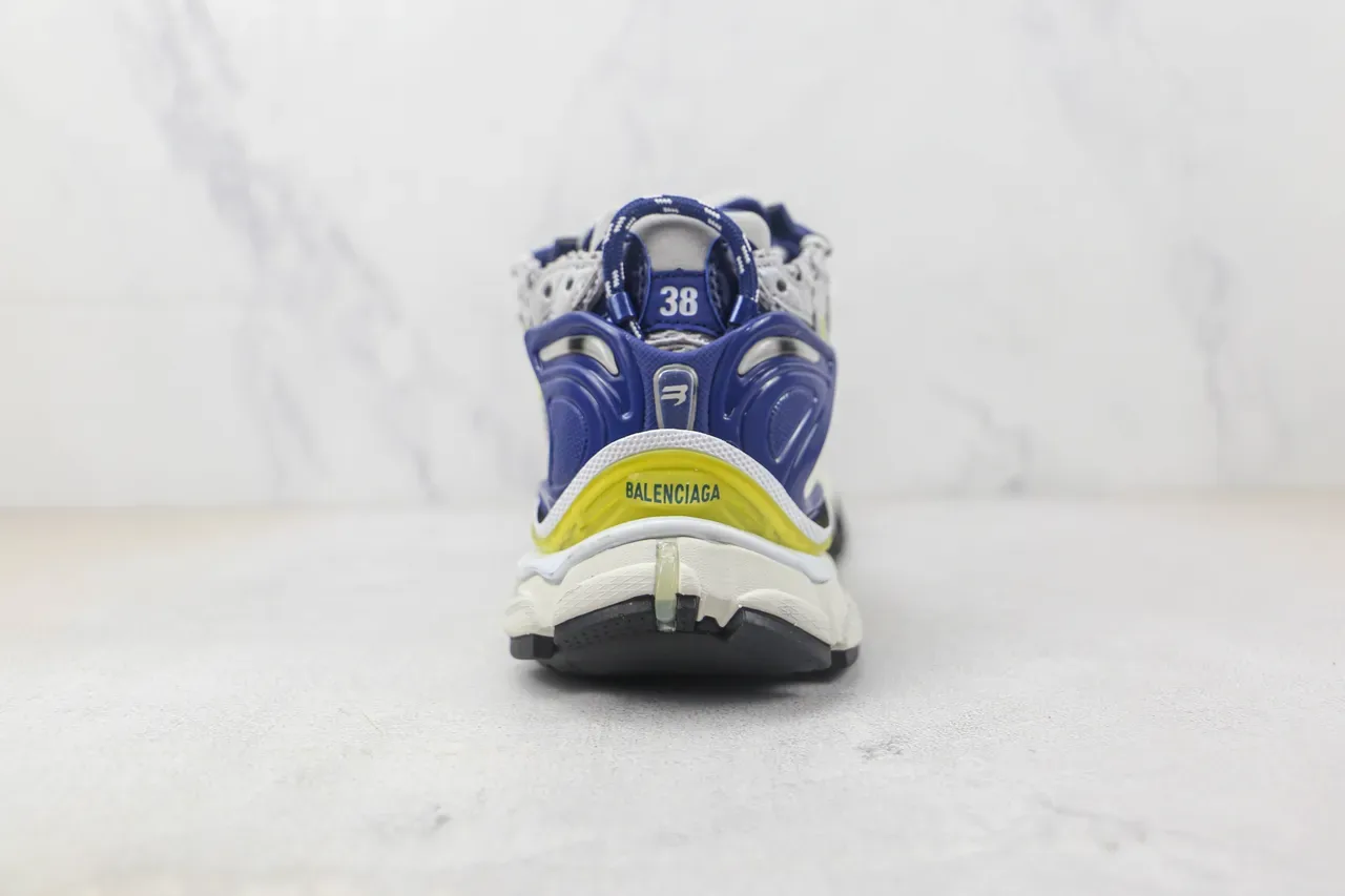 Balenciaga Runner White Blue Yellow Chunky Sneakers 9