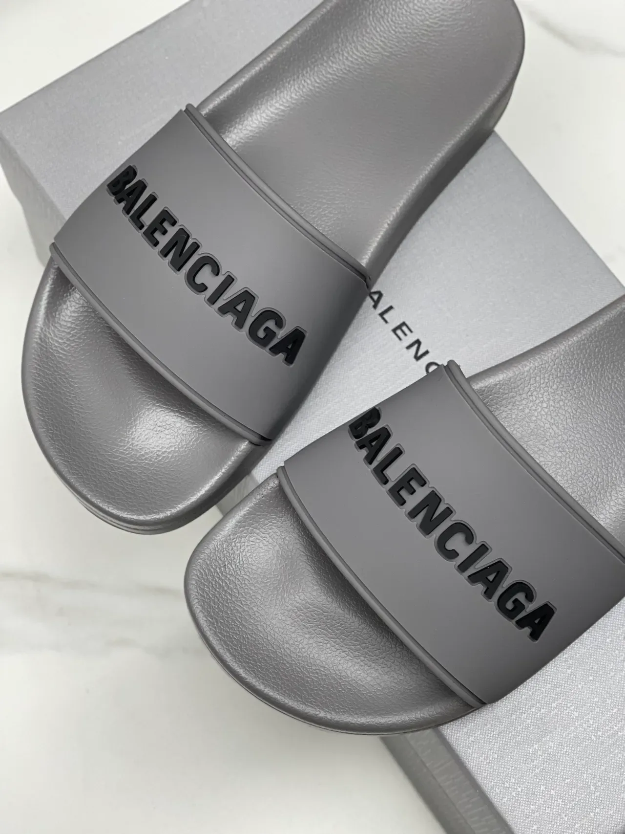 Balenciaga Slide Pink Black Molded Sole Single-Strap Slippers 14