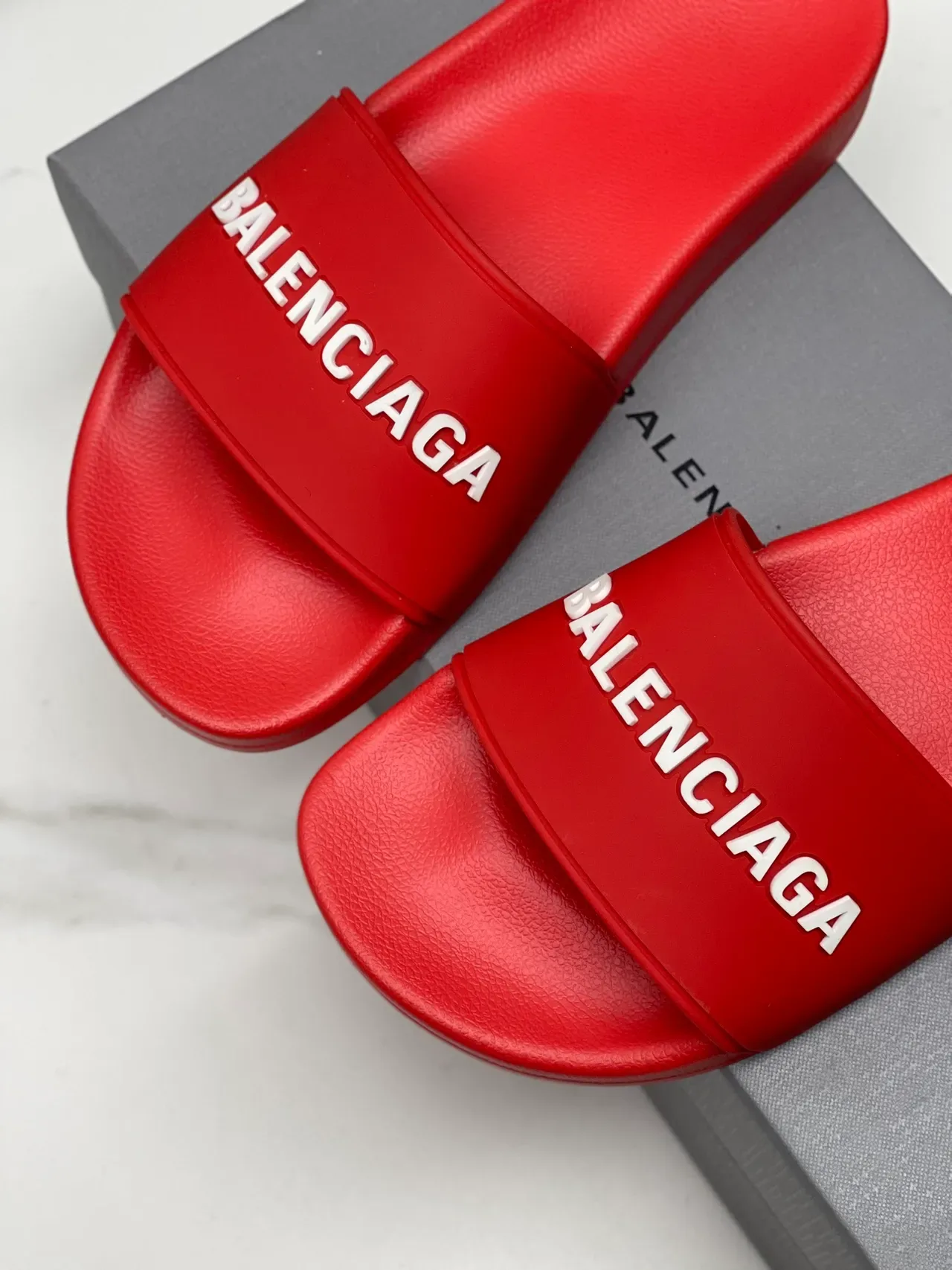Balenciaga Slide Pink Black Molded Sole Single-Strap Slippers 15