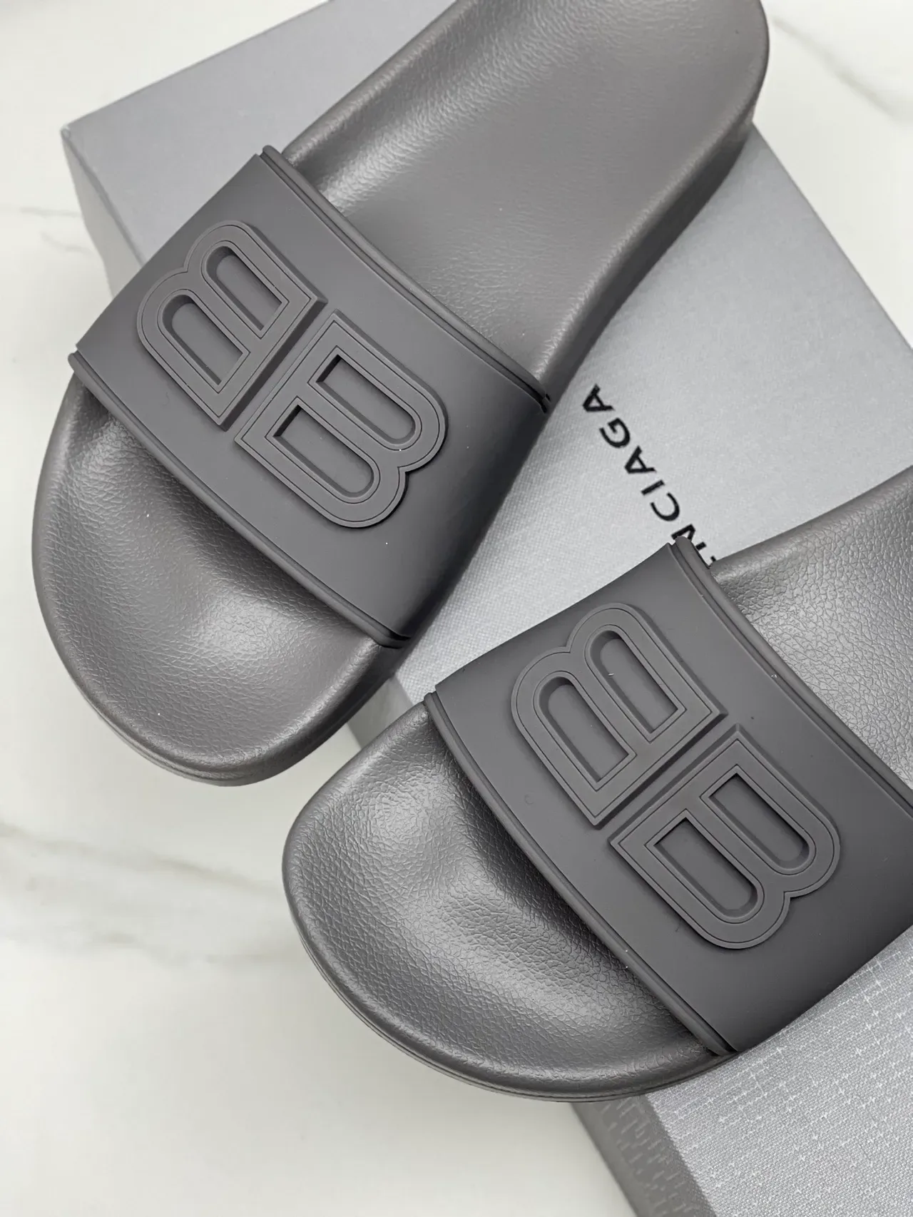 Balenciaga Slide Pink Black Molded Sole Single-Strap Slippers 19