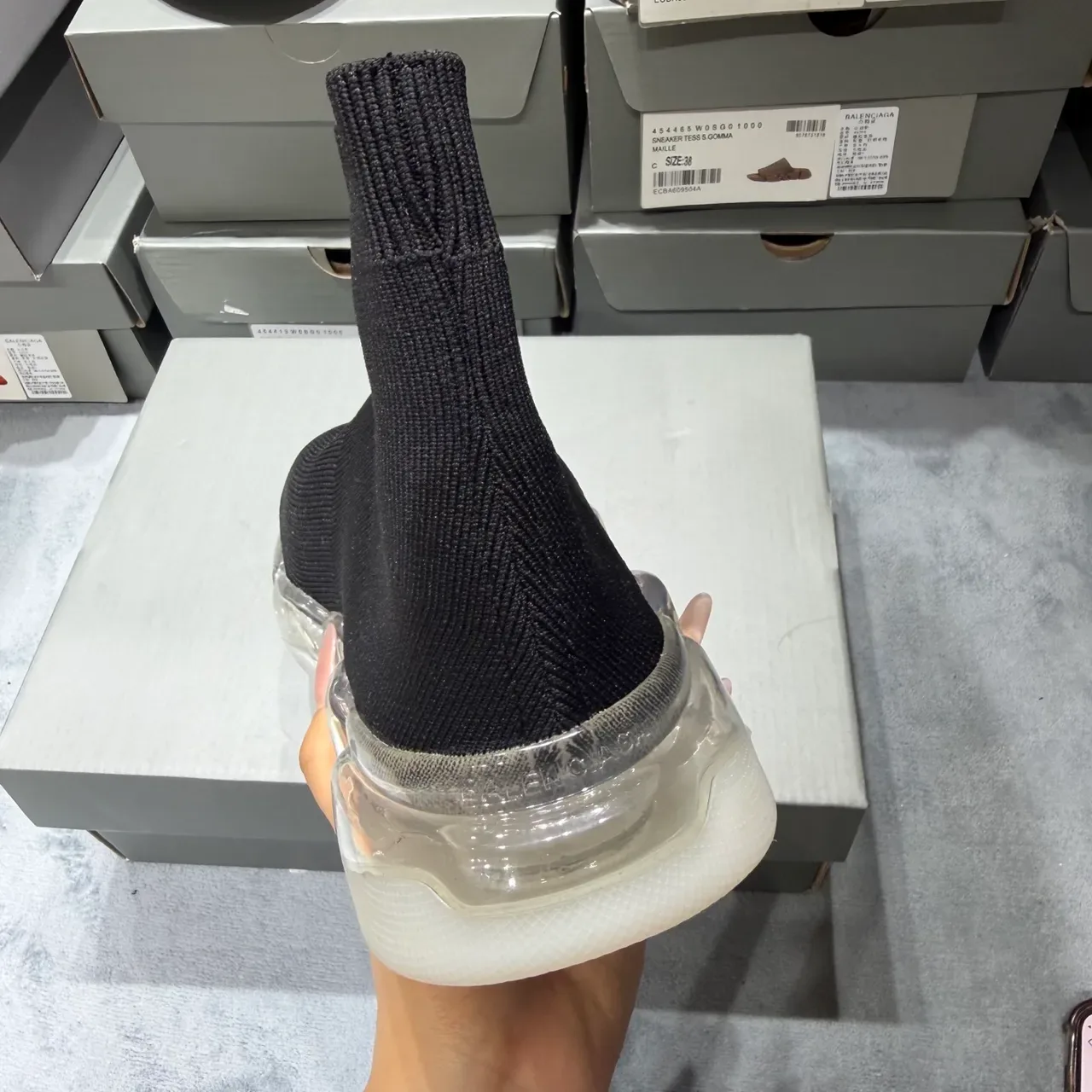 Balenciaga Speed Trainer Black Sock-Fit أحذية رياضية أسلوب حياة 5