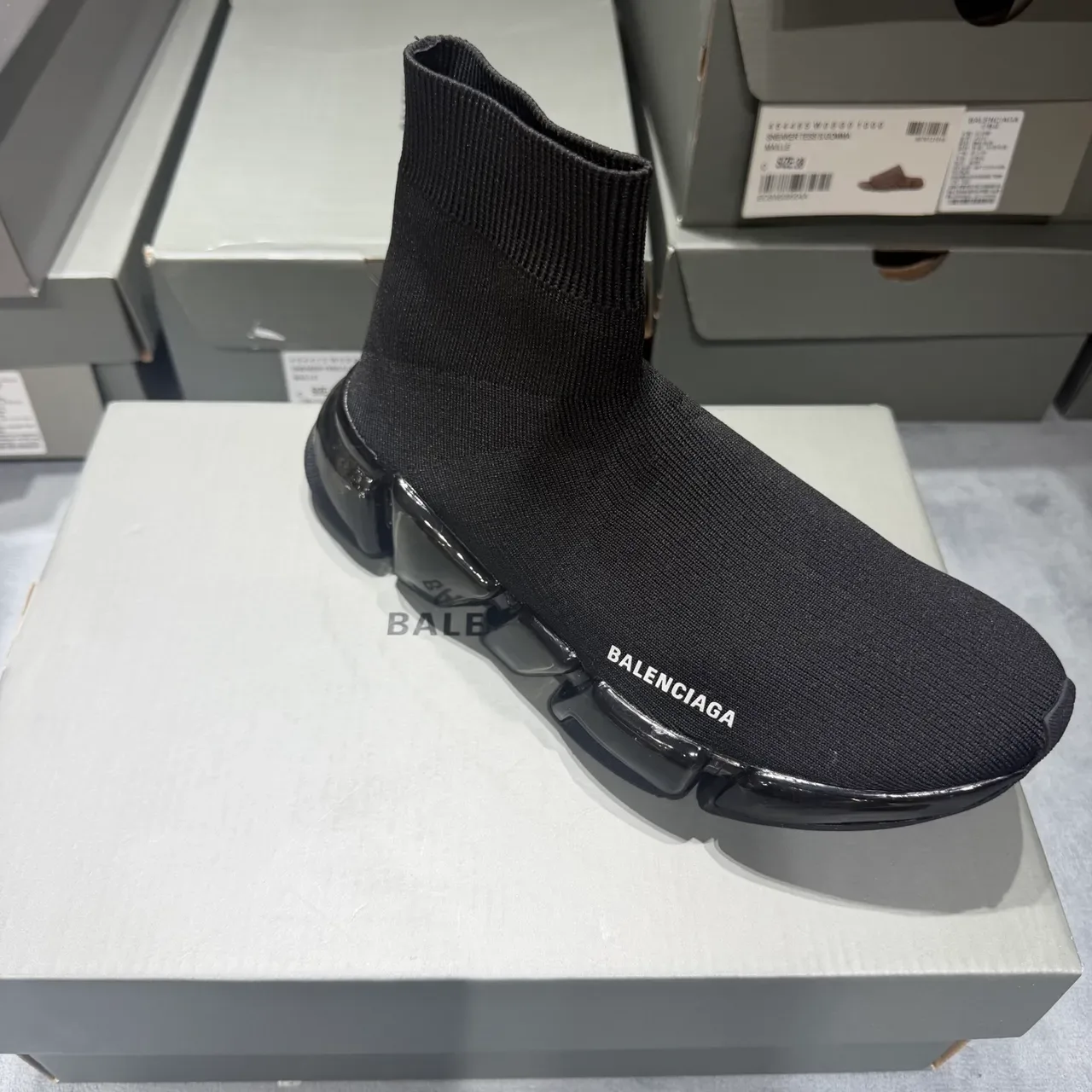 Balenciaga Speed Trainer Tênis Lifestyle Preto Ajuste Meia 4