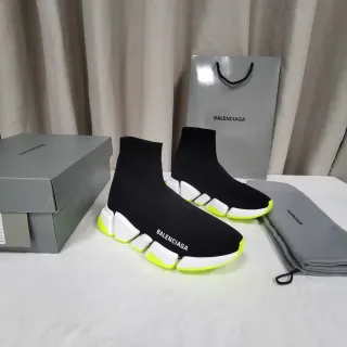 Balenciaga Speed Trainer Black White Neon Yellow Lifestyle Sneakers