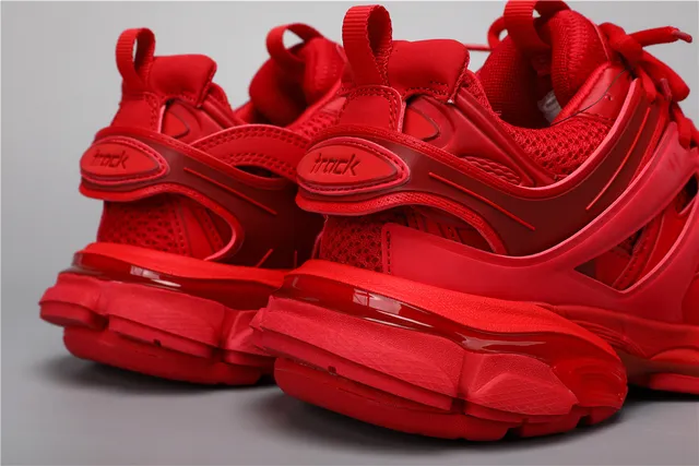 Balenciaga Track Sneaker Monochrome Red Chunky Sneakers 2