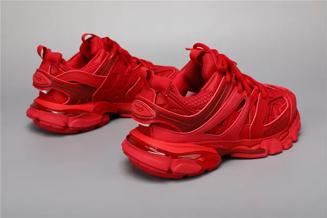 Balenciaga Track Sneaker Monochrome Red Chunky Sneakers 3