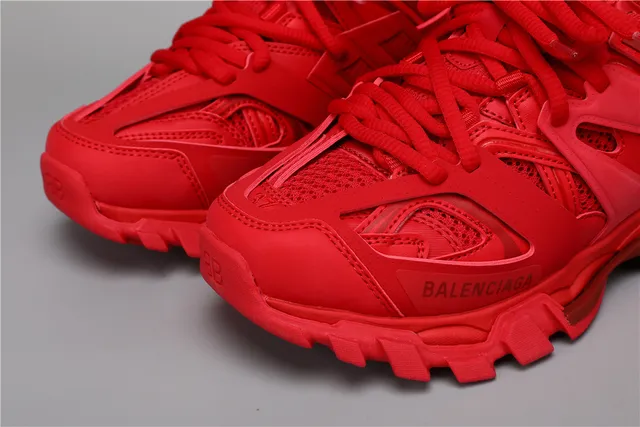 Balenciaga Track Sneaker Monochrome Red Chunky Sneakers 4