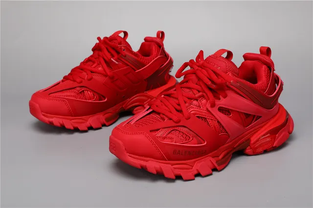 Balenciaga Track Sneaker Monochrome Red Chunky Sneakers 5