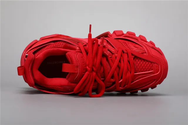 Balenciaga Track Sneaker Monochrome Red Chunky Sneakers 7