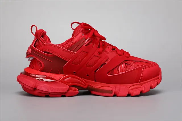 Balenciaga Track Sneaker Monochrome Red Chunky Sneakers 8