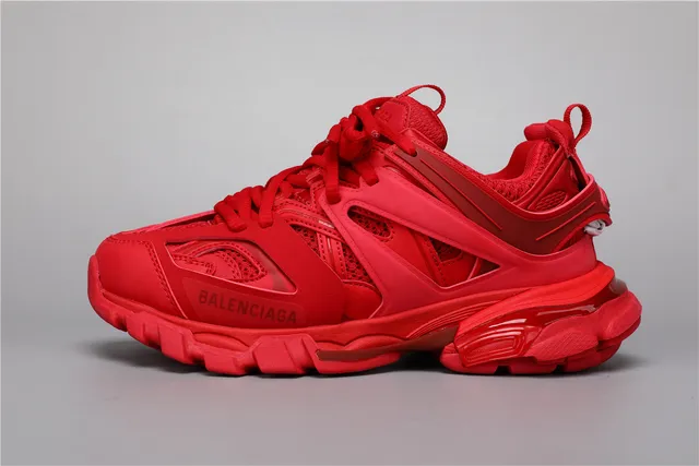 Balenciaga Track Sneaker Monochrome Red Chunky Sneakers 9