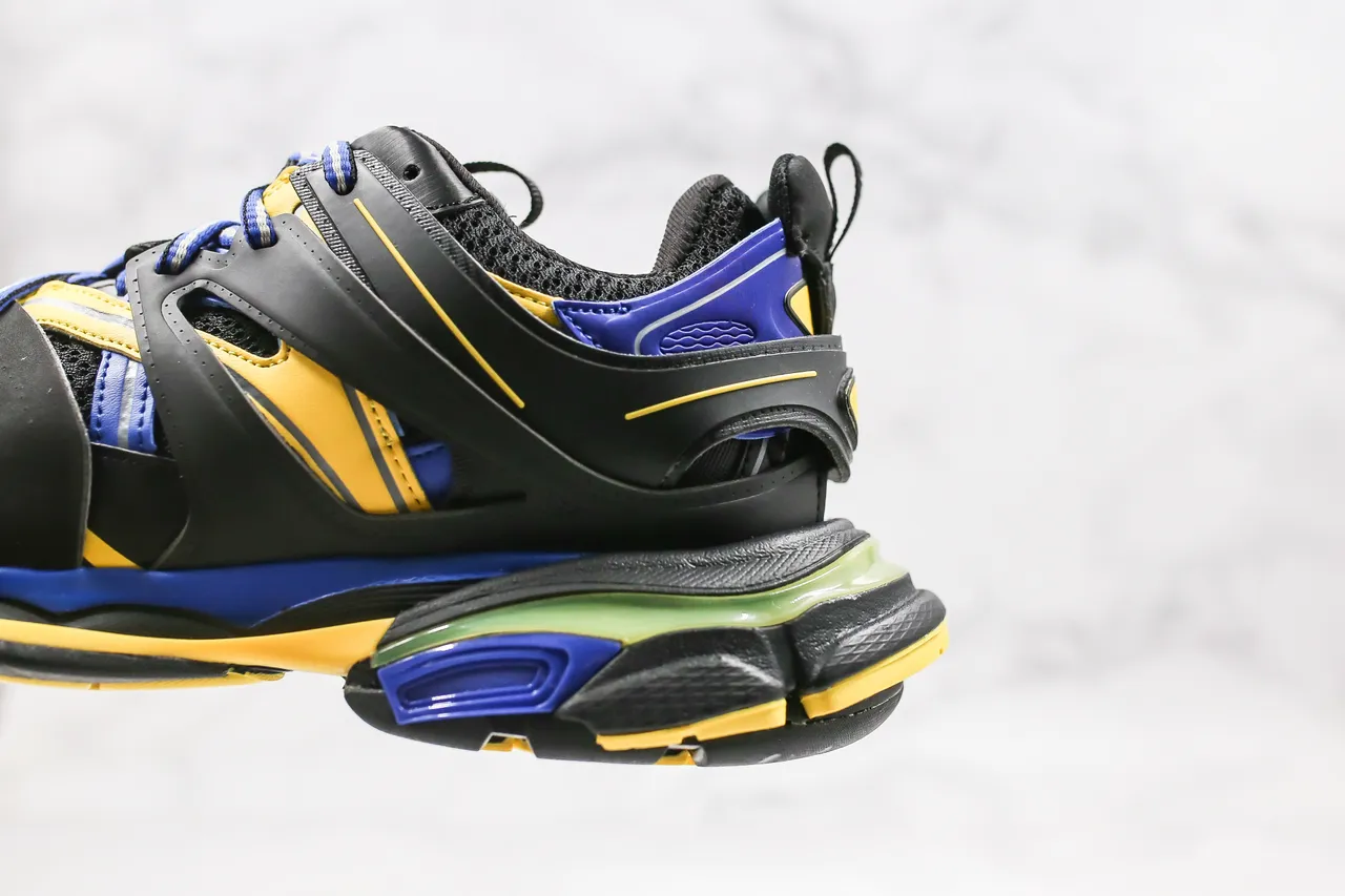 Balenciaga Track Trainer Black Yellow Blue Chunky Sneakers 3