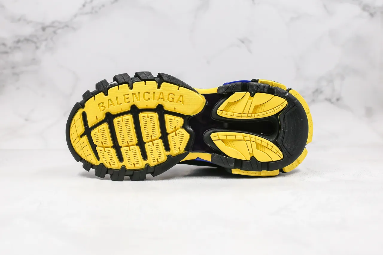 Balenciaga Track Trainer Black Yellow Blue Chunky Sneakers 4
