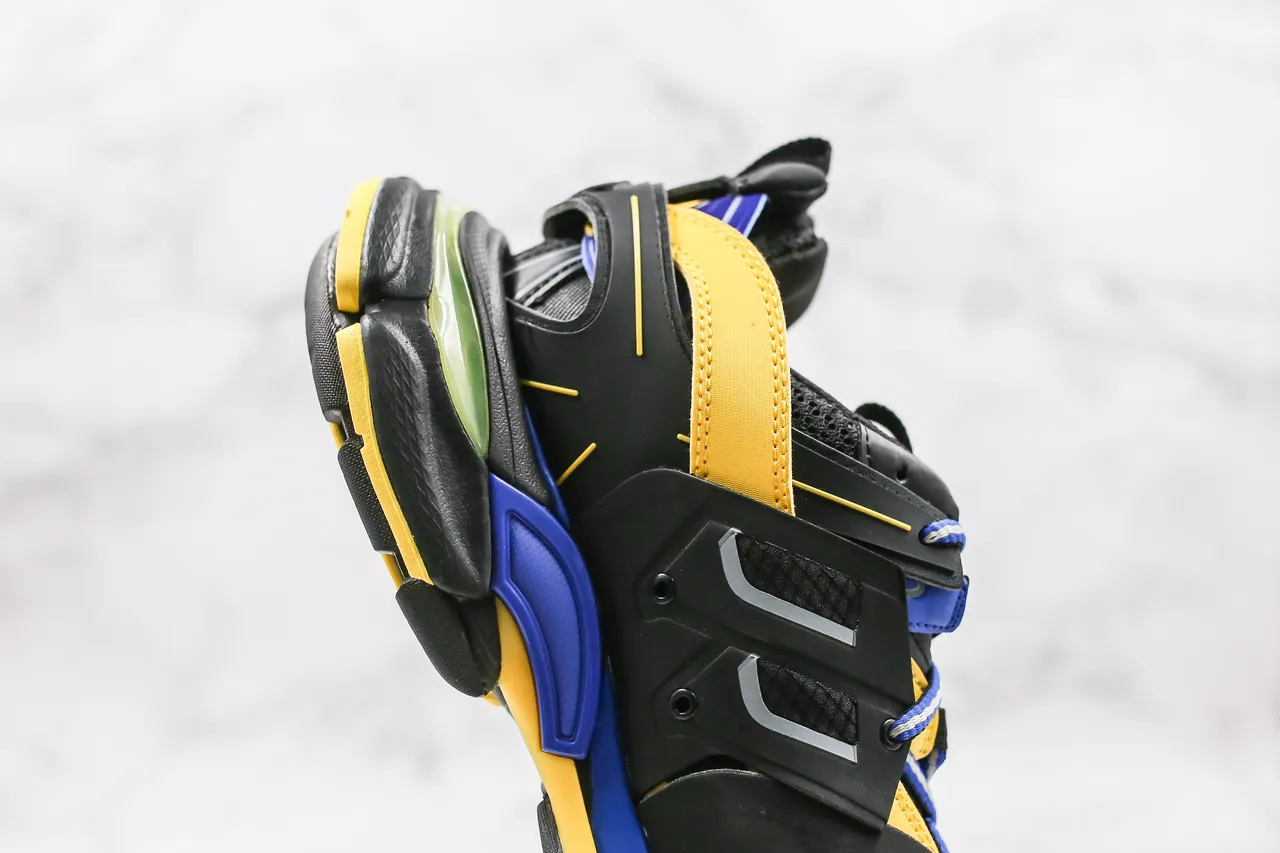 Balenciaga Track Trainer Black Yellow Blue Chunky Sneakers 6