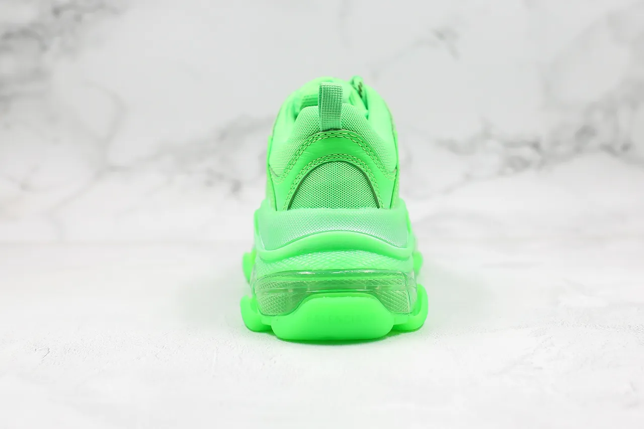 Balenciaga Triple S Neon Green Chunky Sneakers 2