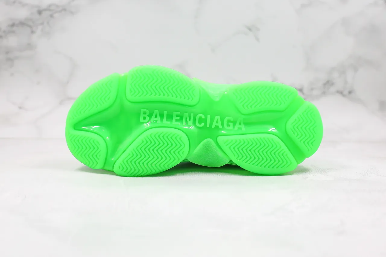 Balenciaga Triple S Neon Green Chunky Sneakers 4