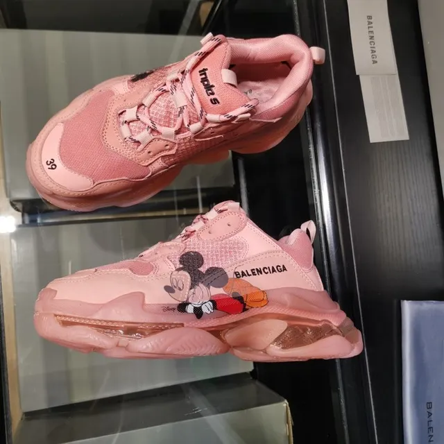 Balenciaga Triple S Runner Pink Mickey Mouse Chunky Sneakers 2