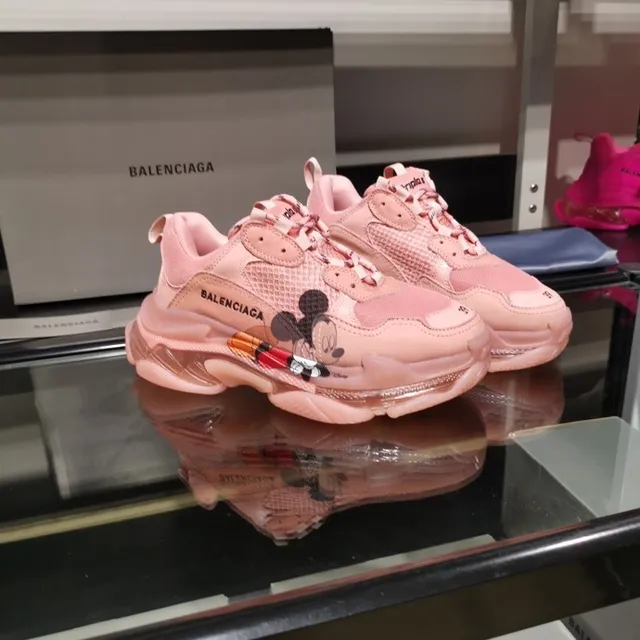 Balenciaga Triple S Runner Pink Mickey Mouse Chunky Sneakers 3