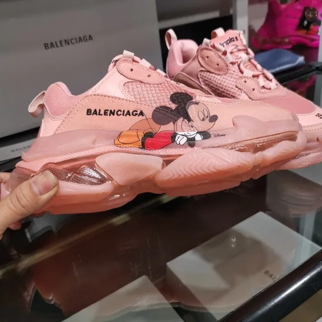 Balenciaga Triple S Runner Pink Mickey Mouse Chunky Sneakers 8
