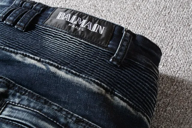 Balmain Jeans con paneles estilo moto y cremallera en los muslos 4