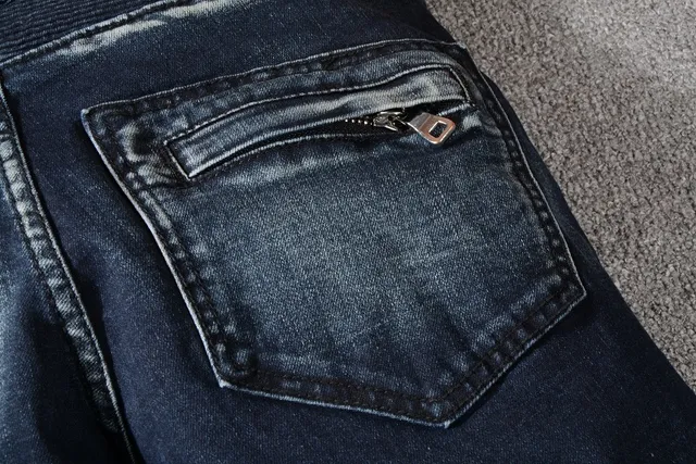 Balmain Jeans con paneles estilo moto y cremallera en los muslos 5