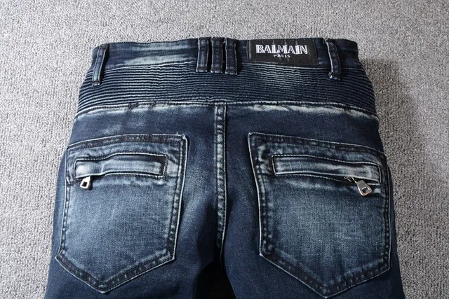 Balmain Jeans con paneles estilo moto y cremallera en los muslos 6