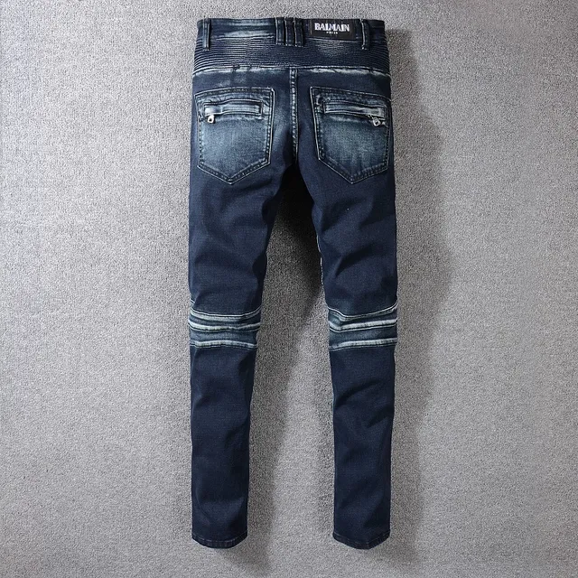 Balmain Jeans con paneles estilo moto y cremallera en los muslos 7