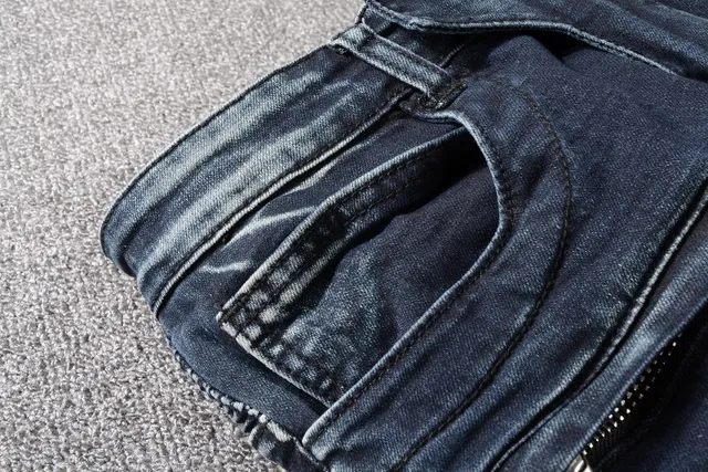 Balmain Jeans con paneles estilo moto y cremallera en los muslos 9