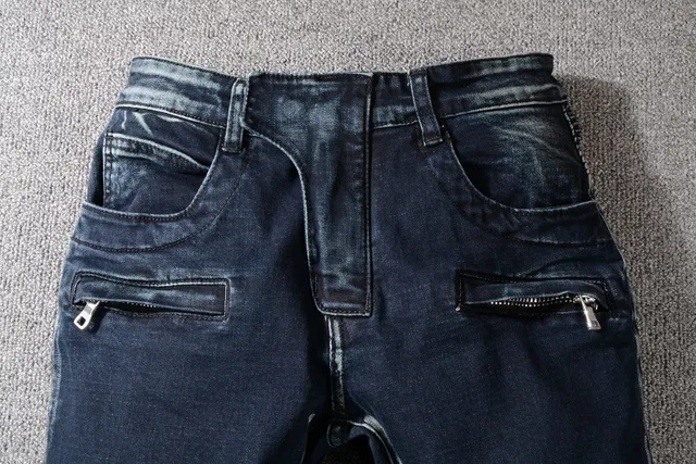 Balmain Jeans con paneles estilo moto y cremallera en los muslos 11