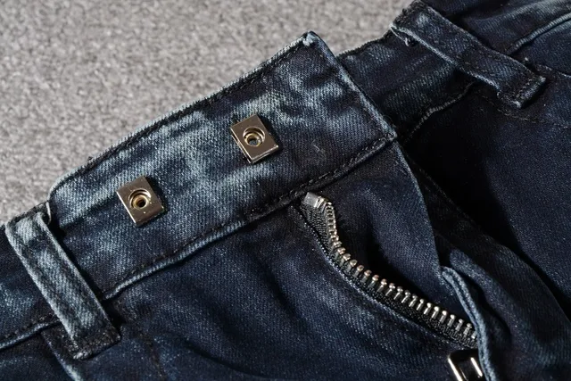 Balmain Jeans con paneles estilo moto y cremallera en los muslos 12
