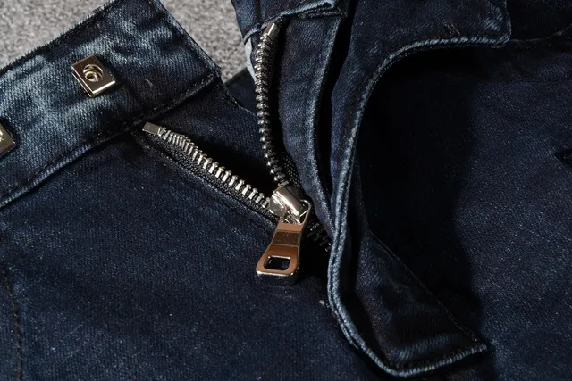 Balmain Jeans con paneles estilo moto y cremallera en los muslos 13