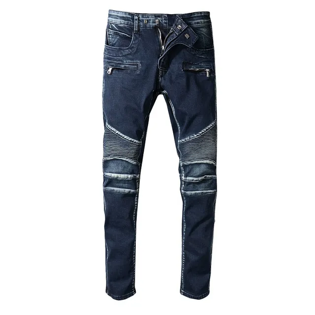 Balmain Jeans con paneles estilo moto y cremallera en los muslos 14