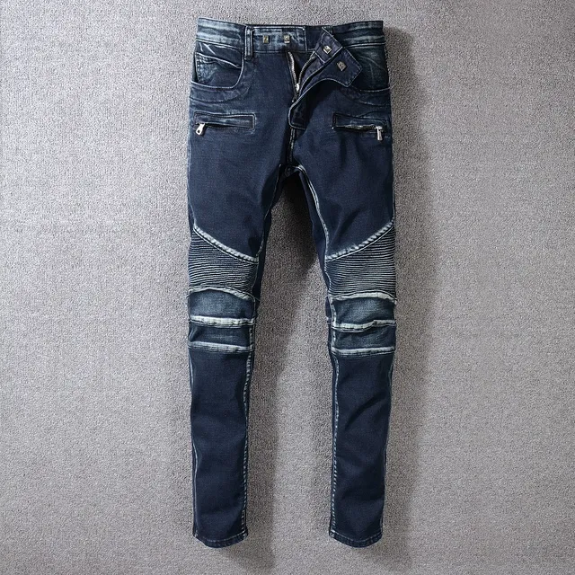 Balmain Jeans con paneles estilo moto y cremallera en los muslos 15
