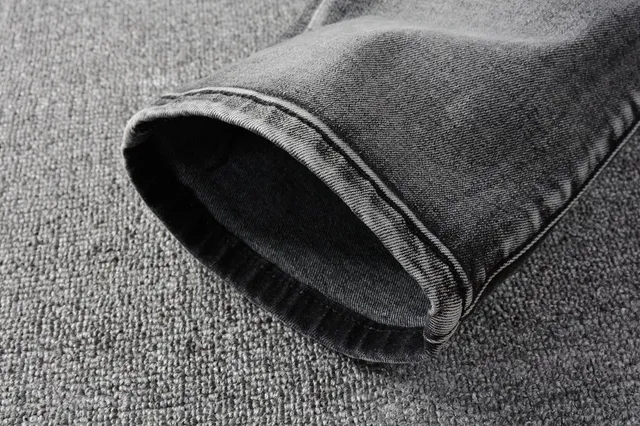 Balmain মোটো-স্টাইল distressed গ্রে জিন্স 2