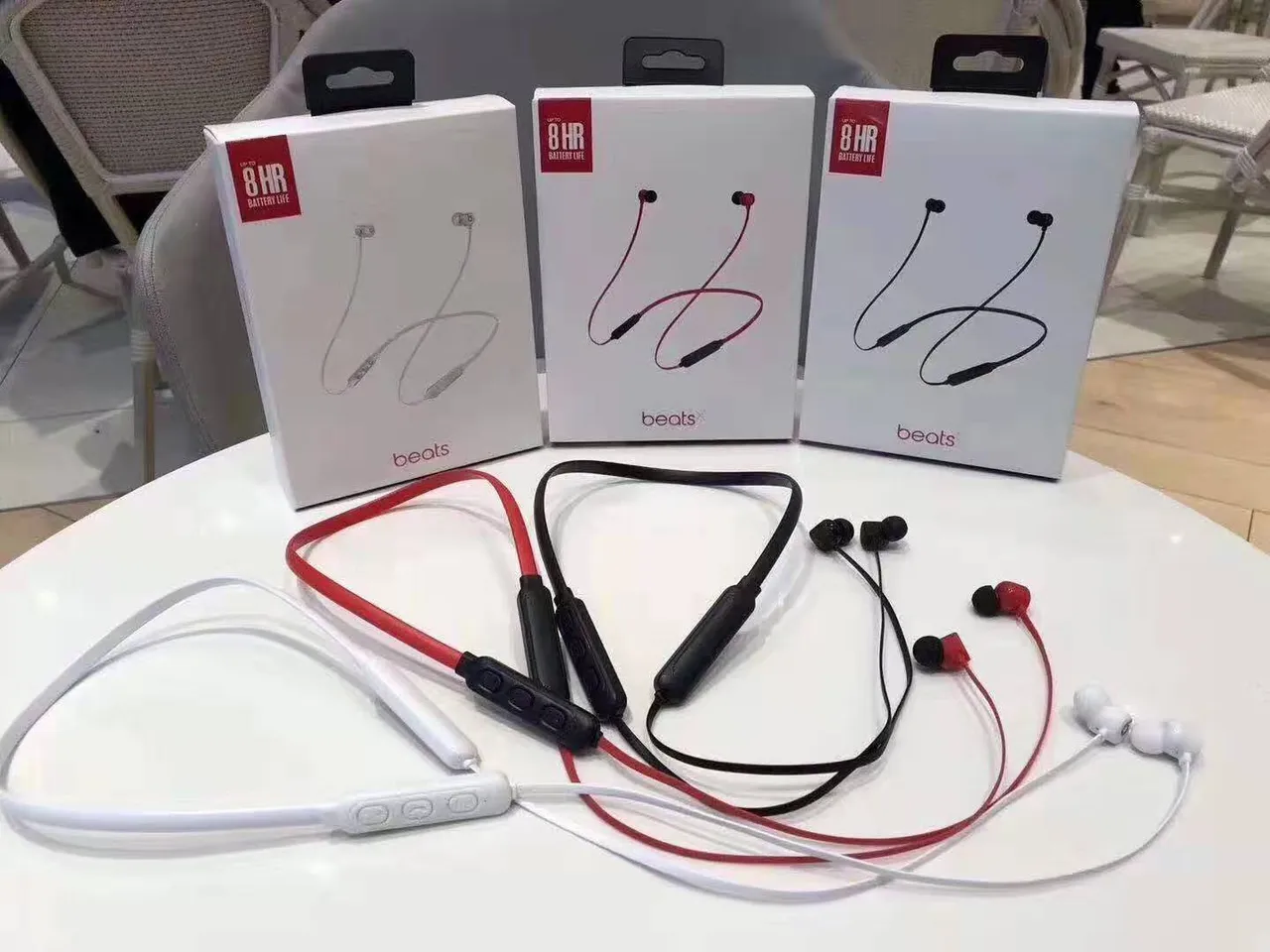 Beats BeatsX কালো নীল গলার ডিজাইন ঝুঁকে কানের কান্ড খেলার ইয়ারফোন 5