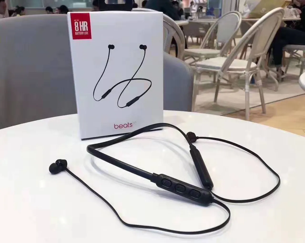 Beats BeatsX কালো নীল গলার ডিজাইন ঝুঁকে কানের কান্ড খেলার ইয়ারফোন 6
