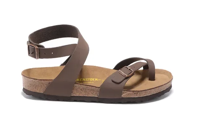 Birkenstock Arizona भूरा कॉर्क फुटबेड ग्लेडिएटर सैंडल 2