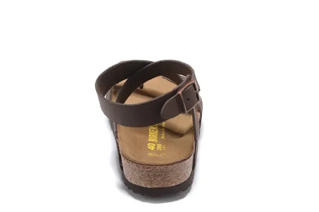 Birkenstock Arizona भूरा कॉर्क फुटबेड ग्लेडिएटर सैंडल 3