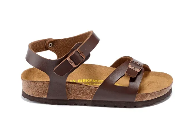 Birkenstock Arizona भूरी चमड़े की आरामदायक सैंडल 2