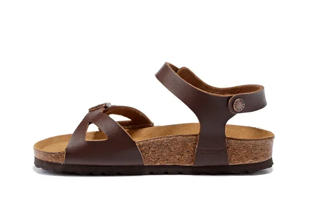 Birkenstock Arizona भूरी चमड़े की आरामदायक सैंडल 4