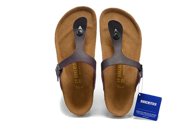 Birkenstock Arizona বেগুনি চামড়ার ক্যাজুয়াল স্যান্ডেল 2
