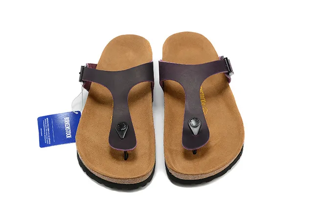 Birkenstock Arizona বেগুনি চামড়ার ক্যাজুয়াল স্যান্ডেল 3