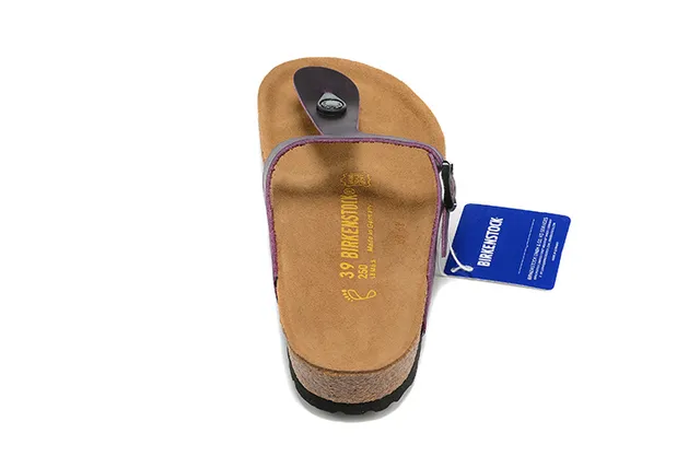 Birkenstock Arizona বেগুনি চামড়ার ক্যাজুয়াল স্যান্ডেল 5