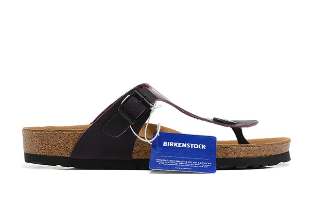 Birkenstock Arizona বেগুনি চামড়ার ক্যাজুয়াল স্যান্ডেল 6