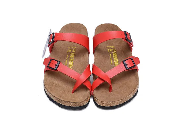 Birkenstock Arizona Sandálias Casuais de Couro Vermelho 3