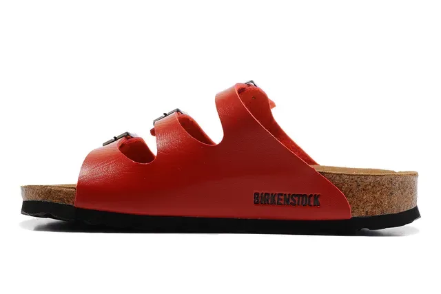 Birkenstock Arizona ساندل كاجوال أحمر ثلاثي الحزام 2