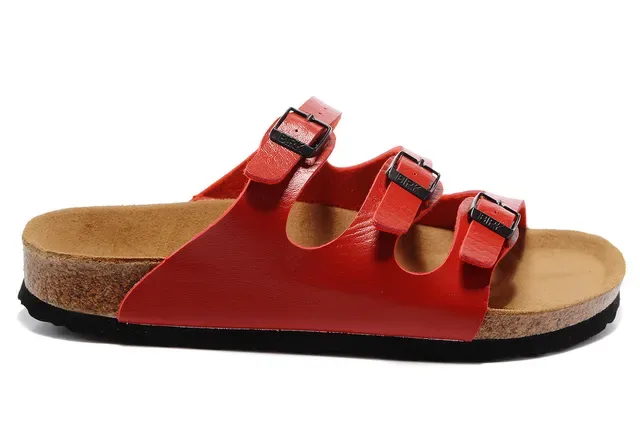 Birkenstock Arizona ساندل كاجوال أحمر ثلاثي الحزام 3