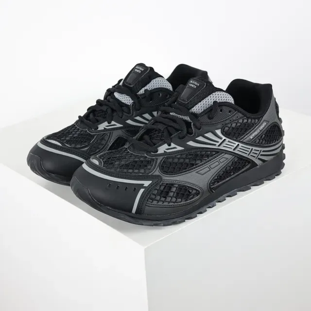 Bottega Veneta Cassette काला भूरा मेश लाइफस्टाइल स्नीकर 2