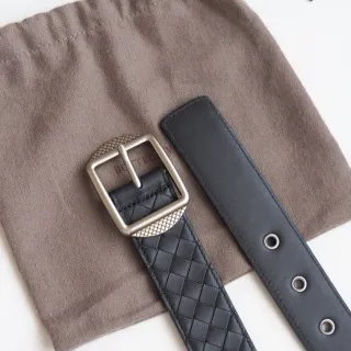 Bottega Veneta Cassette Woven Intrecciato Leather Belt