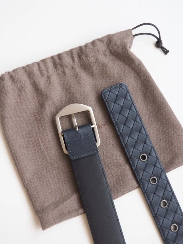 Bottega Veneta Cassette متنسج Intrecciato حزام جلد 4